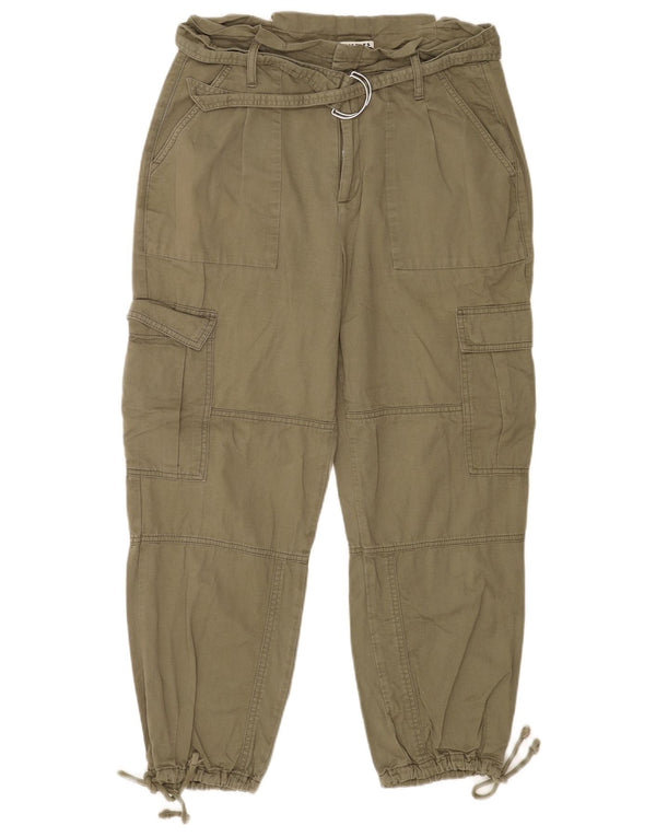 Whistles Joggeri pentru femei Pantaloni cargo UK 12 Medium W30 L25 Kaki Bumbac