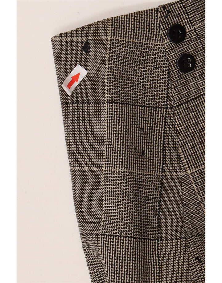 Jaeger pentru femei Crop 1 Button Blazer Jacket UK 10 mic, gri din bumbac cu carouri