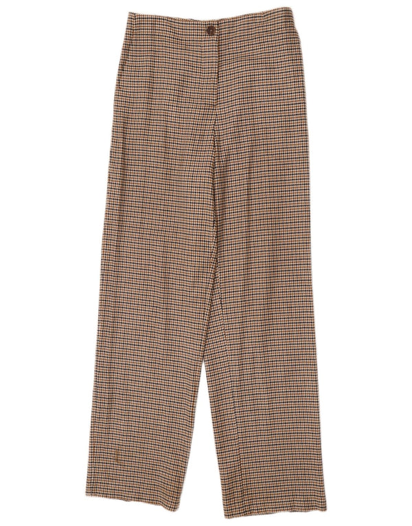 Pantaloni chino Massimo Dutti pentru femei EU 42 Large W32 L32 Brown Houndstooth