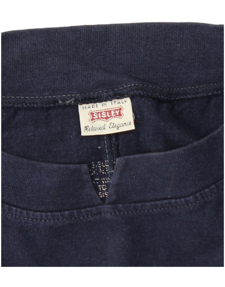 Pulover supradimensionat cu grafic pentru femei Sisley UK 14 Medium Bleumarin
