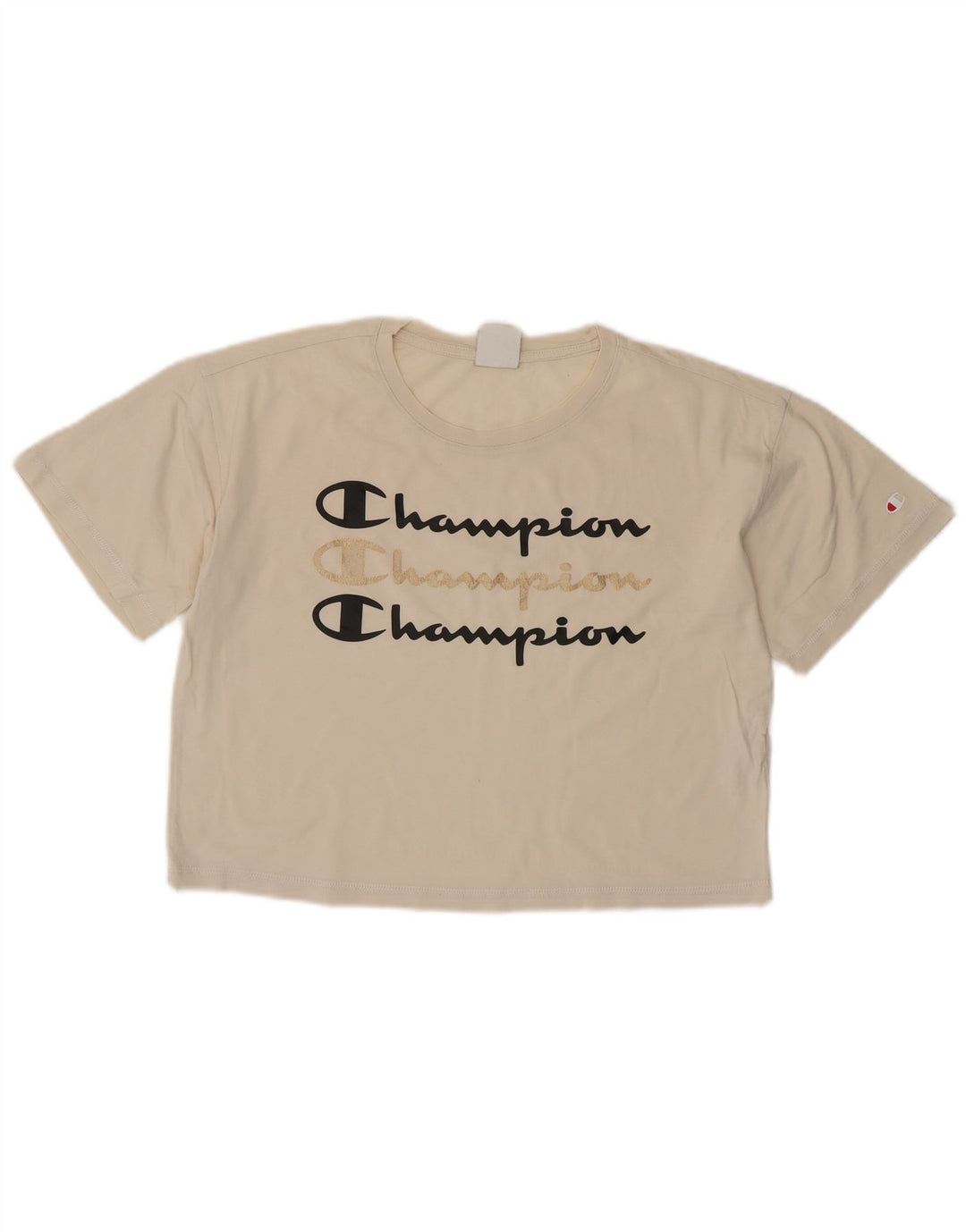 CHAMPION Tricou cu grafic supradimensionat pentru femei Top UK 10 Small Off White