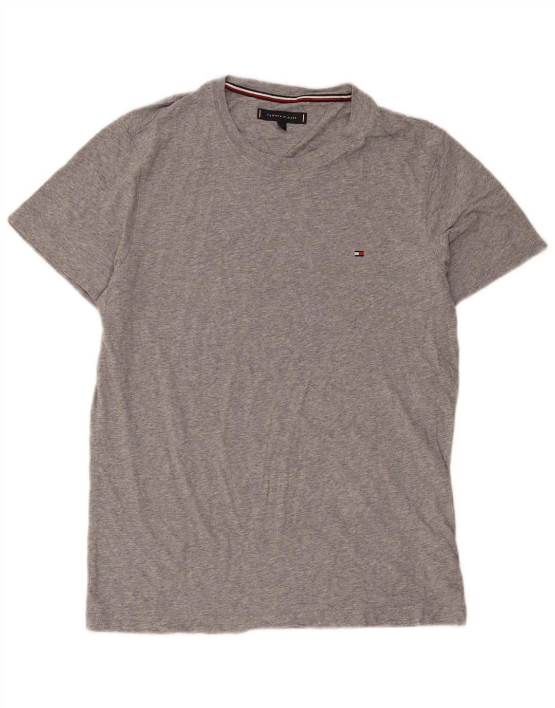 Tricou Tommy Hilfiger pentru bărbați Top din bumbac gri mediu
