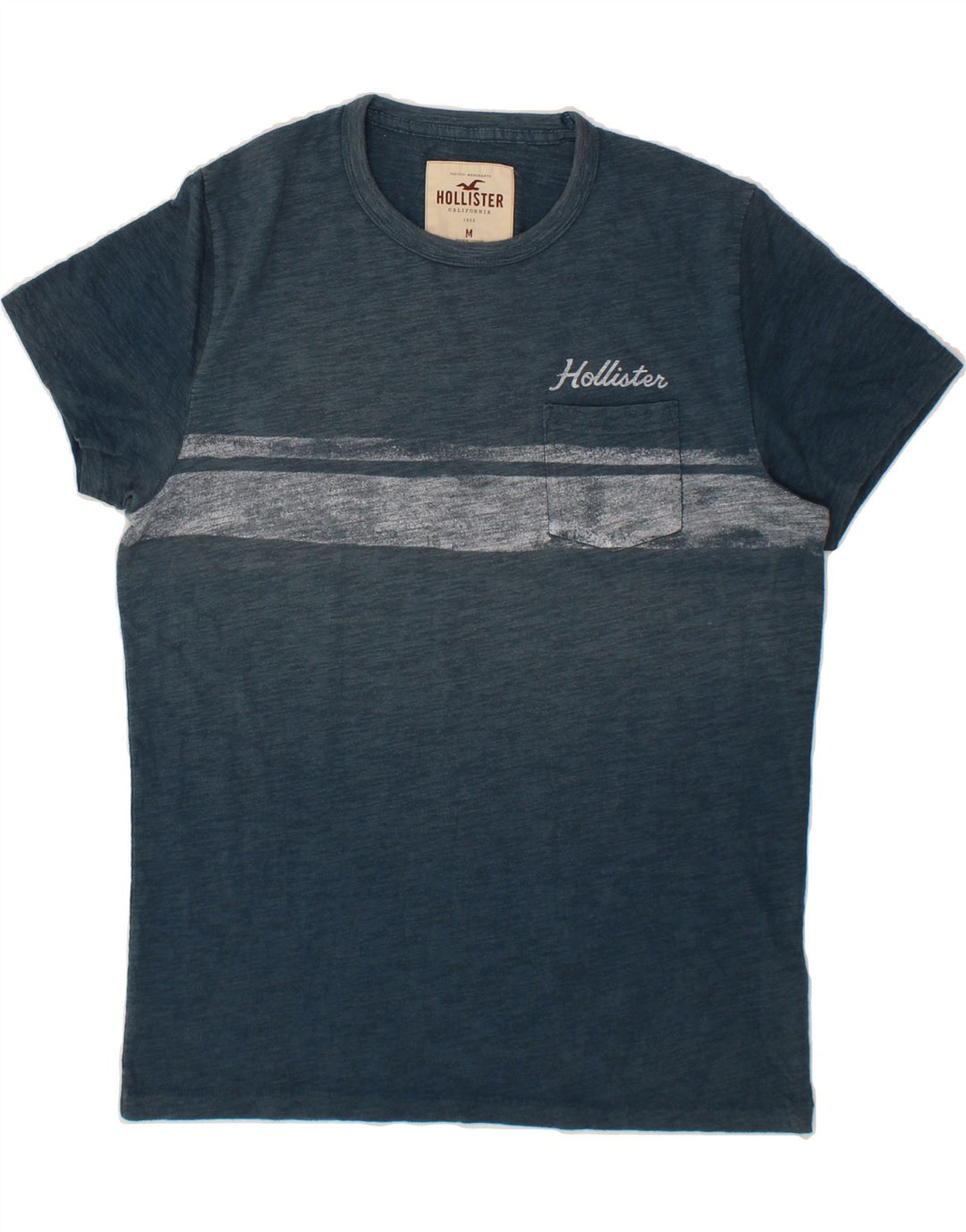 HOLLISTER Mens T-Shirt Top Medium Navy Blue Cotton Vintage Hollister and Second-Hand Hollister from Messina Hembry 