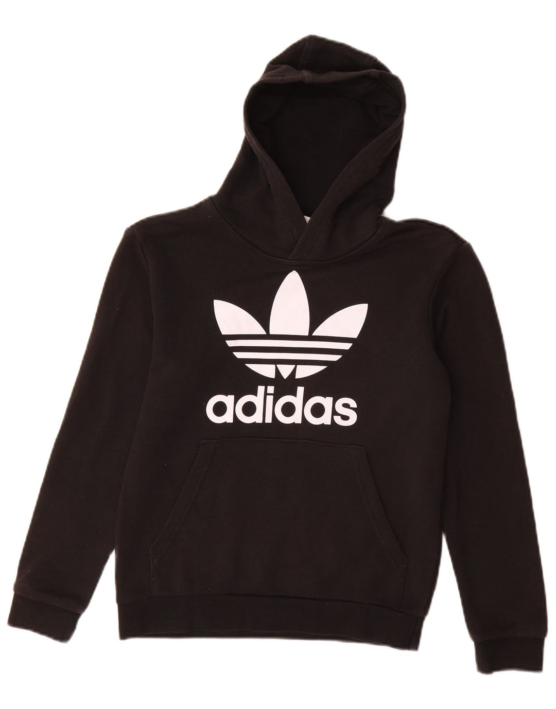 Pulover ADIDAS pentru băieți, cu grafică, 11-12 ani, bumbac negru