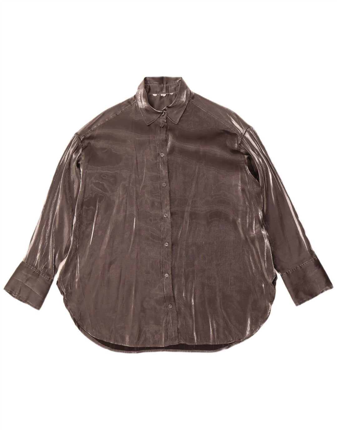 Bluză cămașă vintage pentru femei UK 18 XL gri