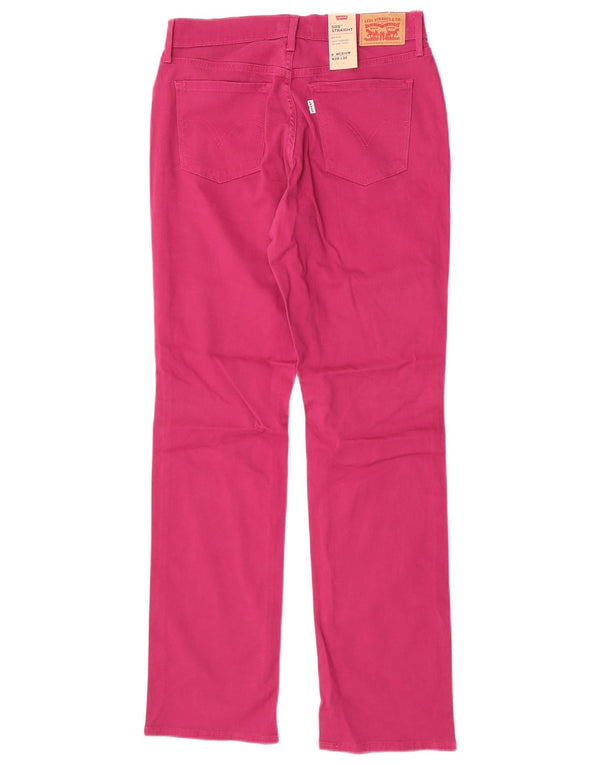 Blugi drepti pentru femei Levi's 505 cu talie medie US 6 Medium W28 L32 bumbac roz