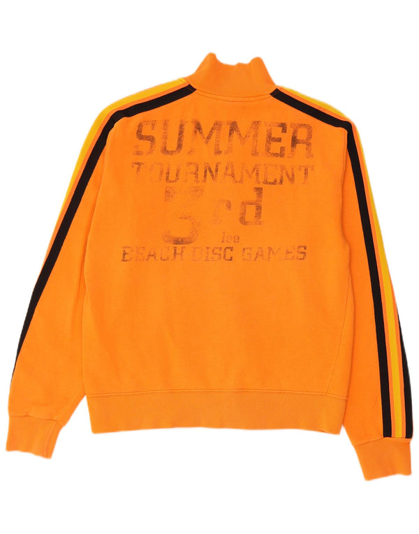Jachetă de top pentru trening grafic pentru femei Lee UK 14 Medium Orange Colorblock