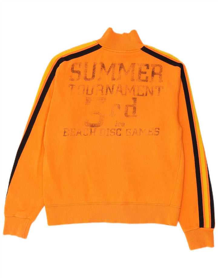 Jachetă de top pentru trening grafic pentru femei Lee UK 14 Medium Orange Colorblock