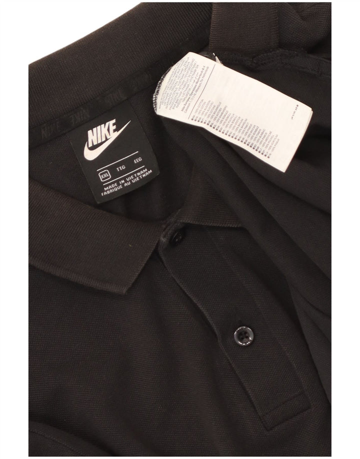 Tricou polo Nike pentru bărbați 2XL, bumbac negru