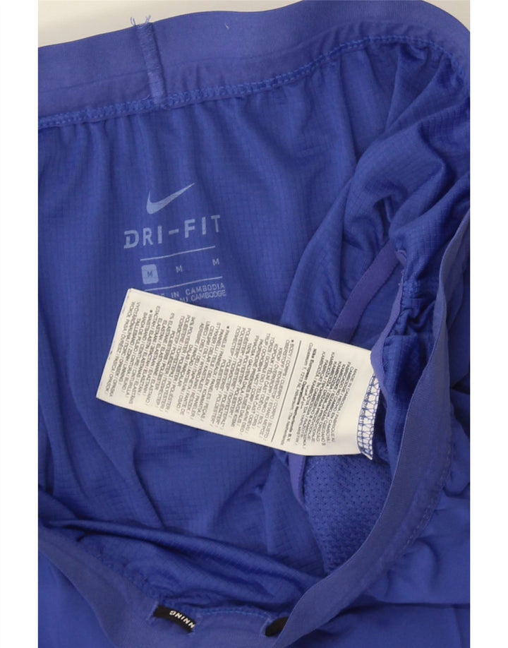 Pantaloni scurti sport NIKE Dri Fit pentru femei UK 12 Medium Blue Poliester