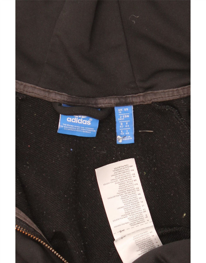 Pulover Adidas pentru femei, cu fermoar, mărimea 16, poliester negru
