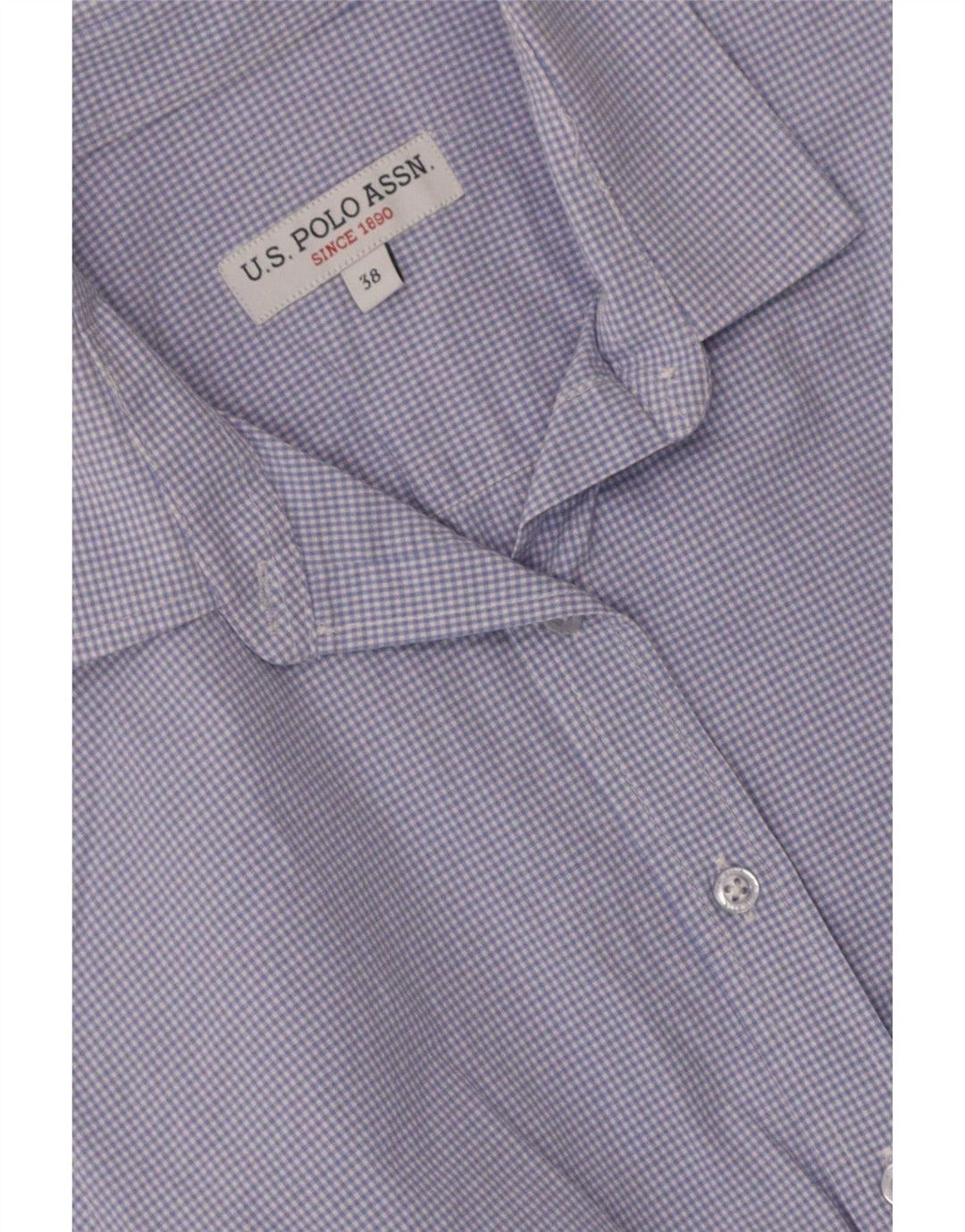 U.S. Polo Assn. Cămașă pentru femei EU 38 Medium Blue Gingham