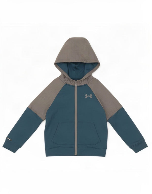 Pulover Under Armour pentru băieți, cu fermoar, 6-7 ani, XS, albastru, bloc de culoare