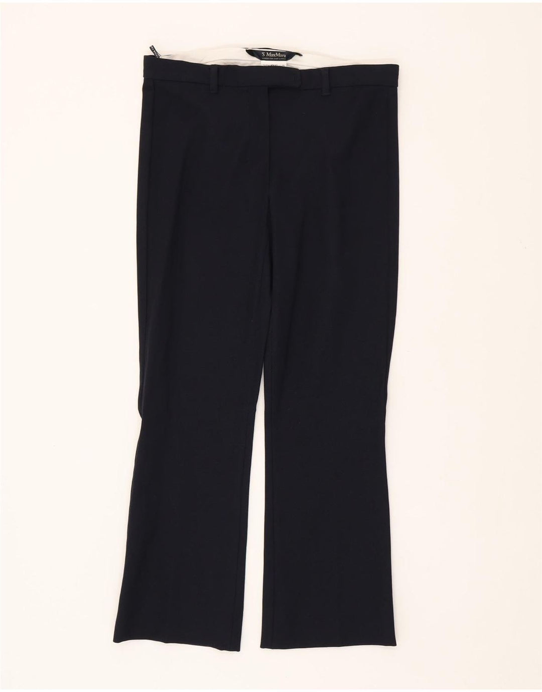 MAX MARA Pantaloni de costum bootcut pentru femei UK 4 XS L26 L25 Bumbac bleumarin