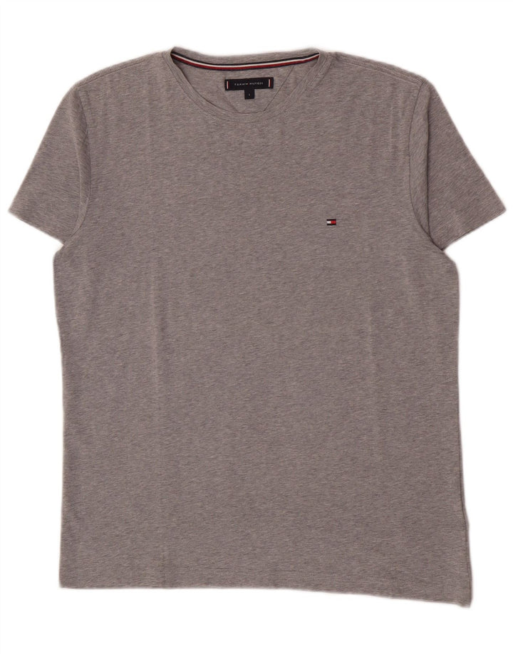 Tricou pentru bărbați Tommy Hilfiger Top mare din bumbac gri