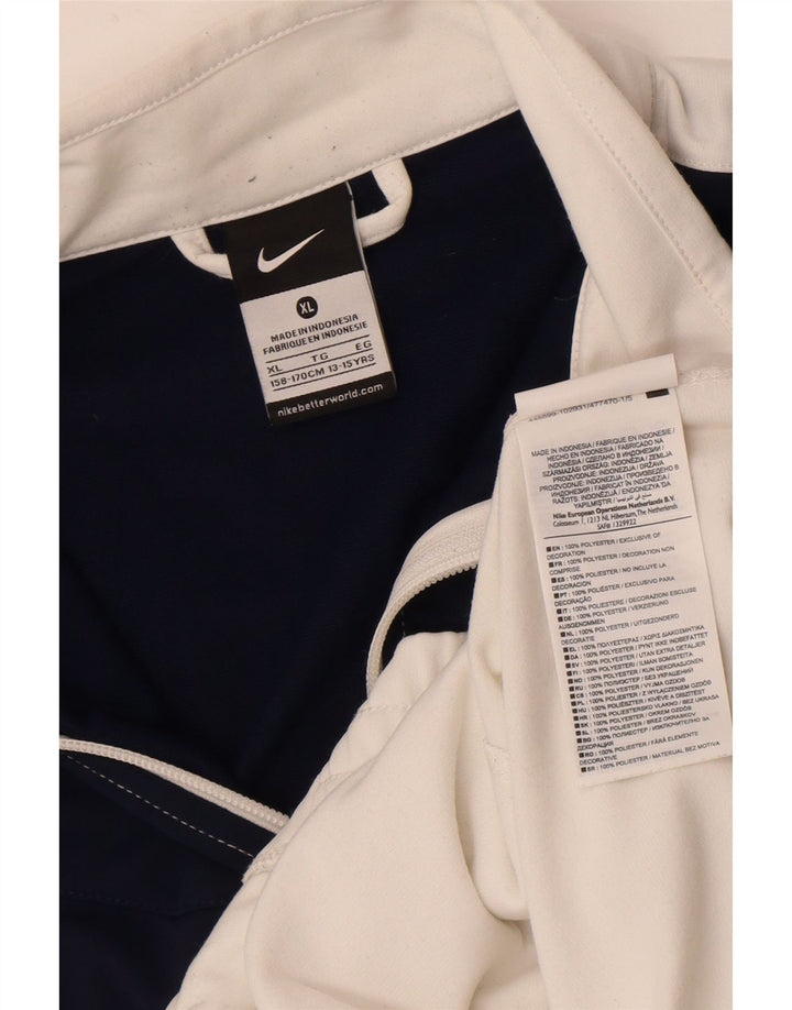 Jachetă de trening Nike pentru băieți 13-14 ani XL, alb, poliester color bloc