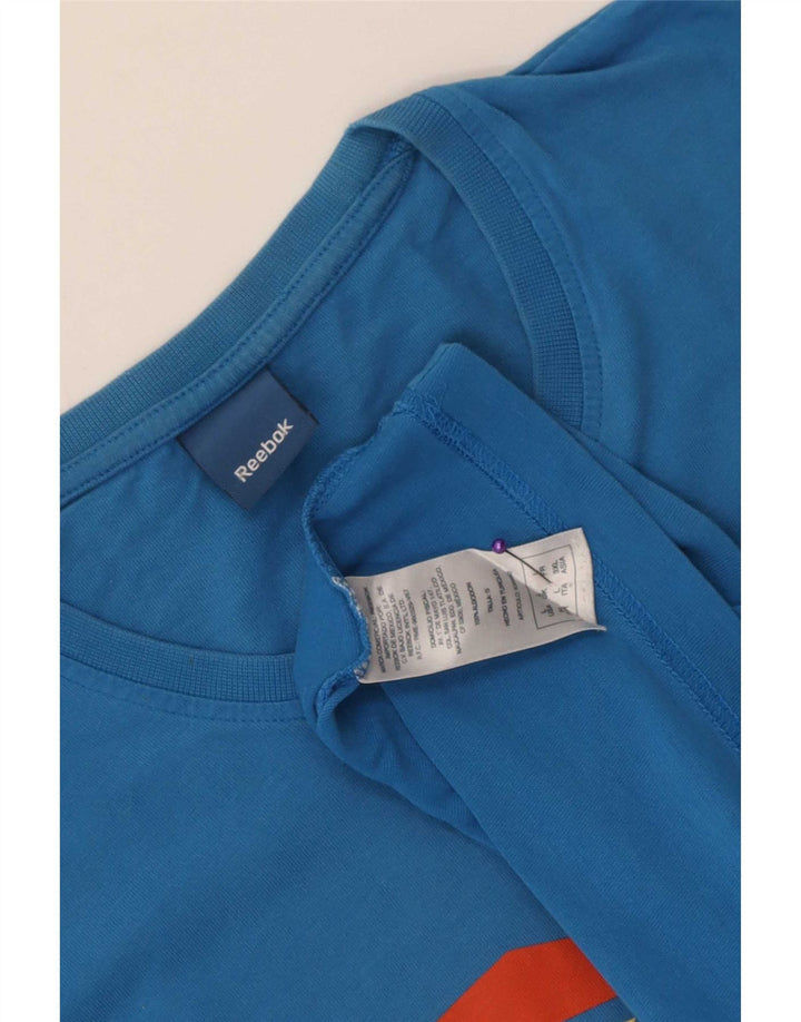 Tricou grafic Reebok pentru bărbați Top mare, albastru, bumbac