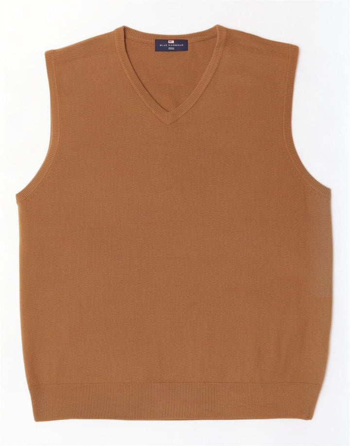 Marks & Spencer pentru bărbați Blue Harbour Vest Tank Top Mare Bej Acrilic
