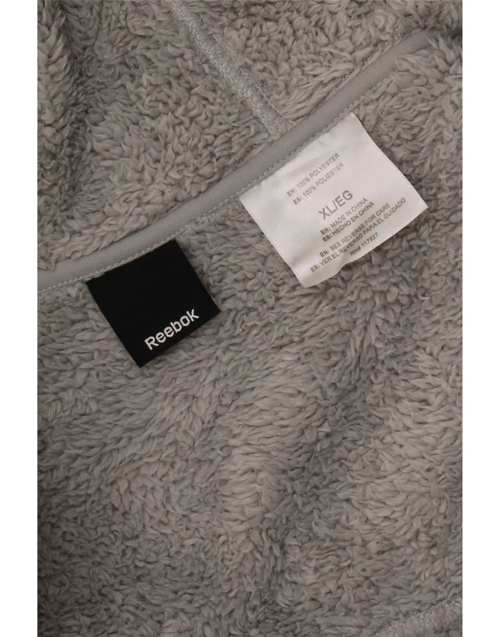 Jachetă din lână cu glugă Reebok pentru bărbați UK 42 XL poliester gri