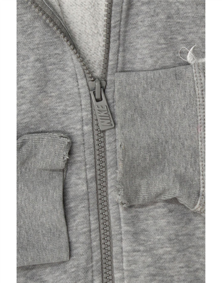Pulover Nike pentru bărbați, cu fermoar, bumbac cu pete, gri mediu