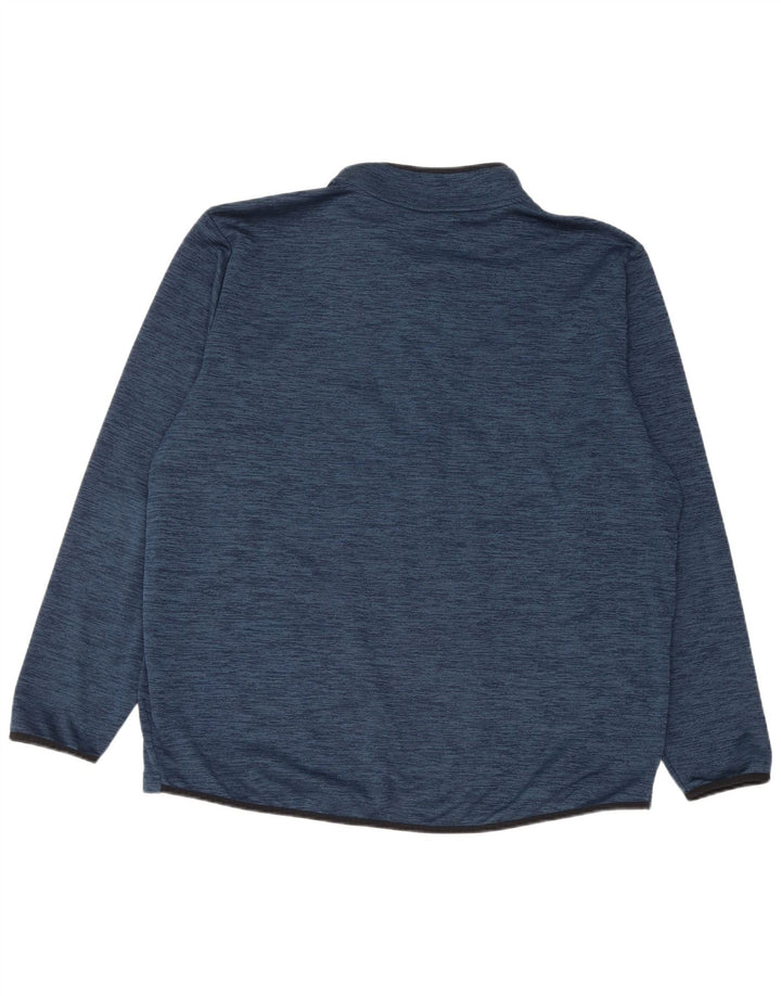 Top de trening Under Armour pentru bărbați, cu fermoar și gât, 2XL, albastru pete