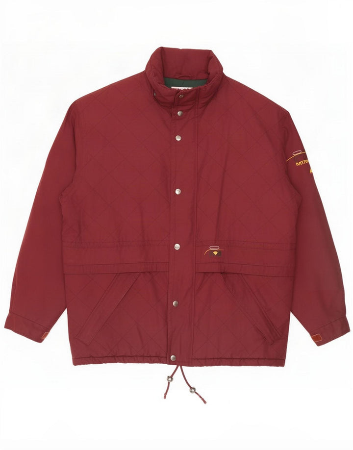 Fila Mens Quilted Jacket IT 52 XL Burgundy