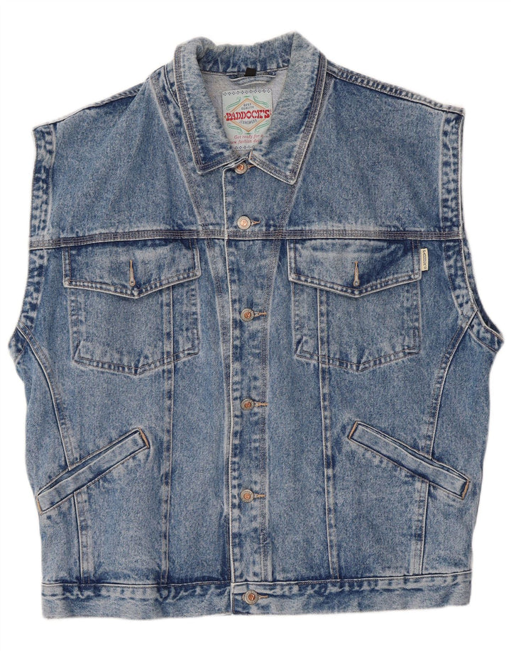 Gilet de denim pentru bărbați Paddock's UK 42 XL Albastru