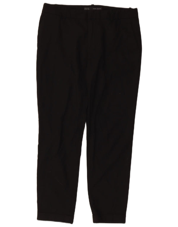 Pantaloni tăiați conici pentru femei Zara EU 38 Mici L28 L25 Negri