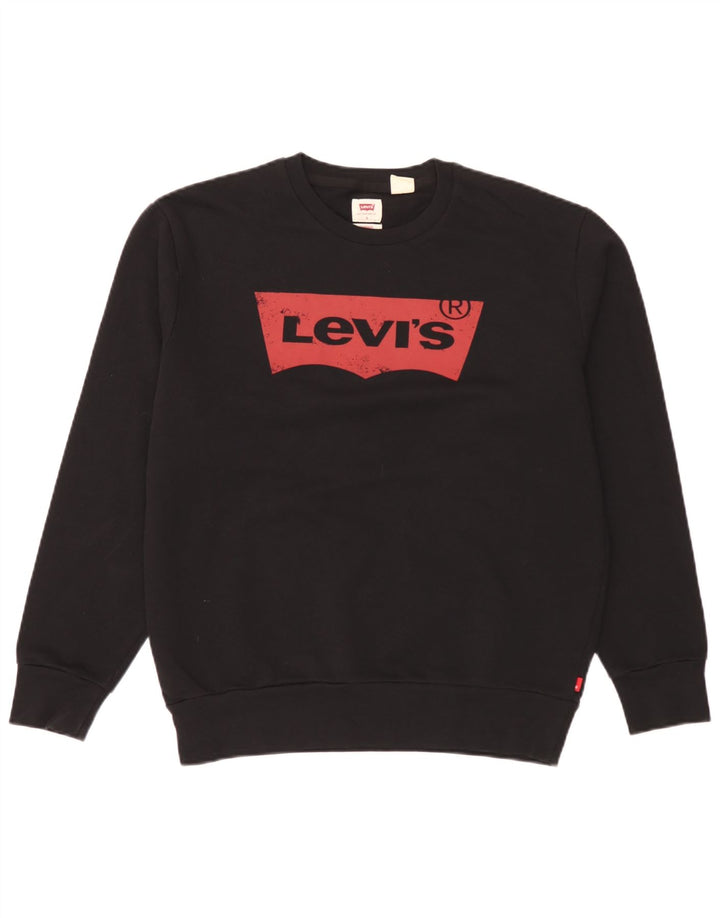 Pulover Levi's Standard Graphic pentru bărbați, mic, negru