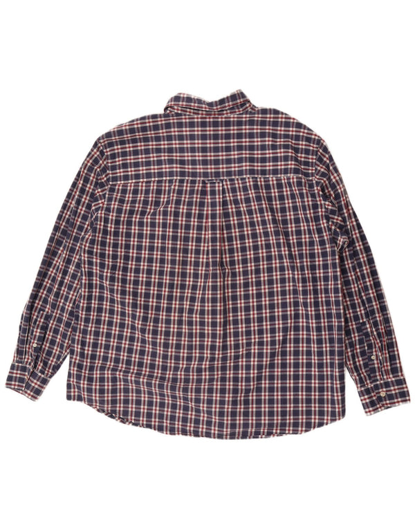 Cămașă pentru bărbați Chaps Easy Care 2XL, bumbac cu carouri bleumarin