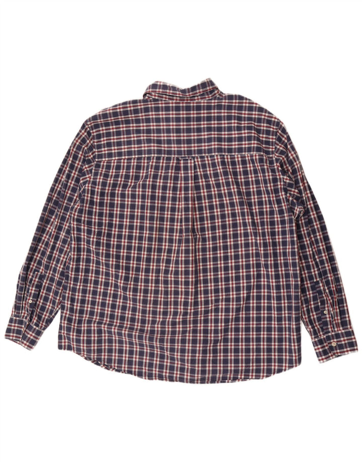 Cămașă pentru bărbați Chaps Easy Care 2XL, bumbac cu carouri bleumarin