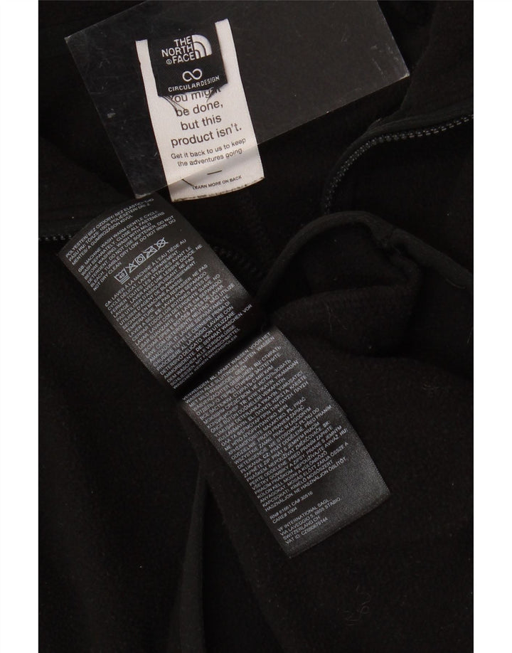 Pulover pentru fete THE NORTH FACE, cu fermoar și gât, 12-13 ani, poliester negru