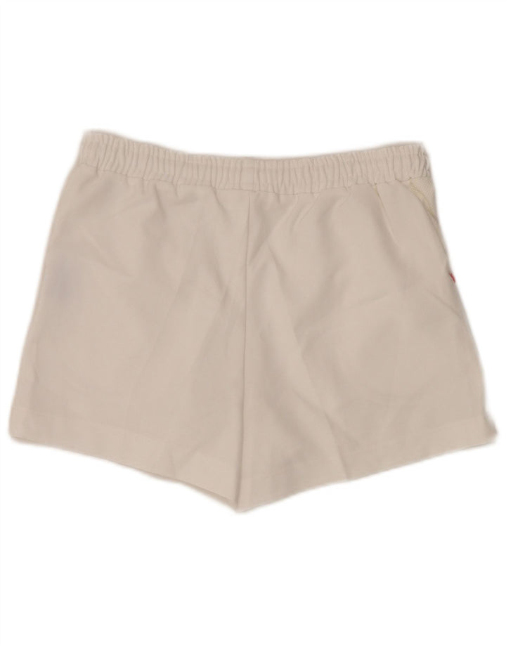 Sergio Tacchini Pantaloni scurti sport pentru femei IT 44 Poliester alb mediu