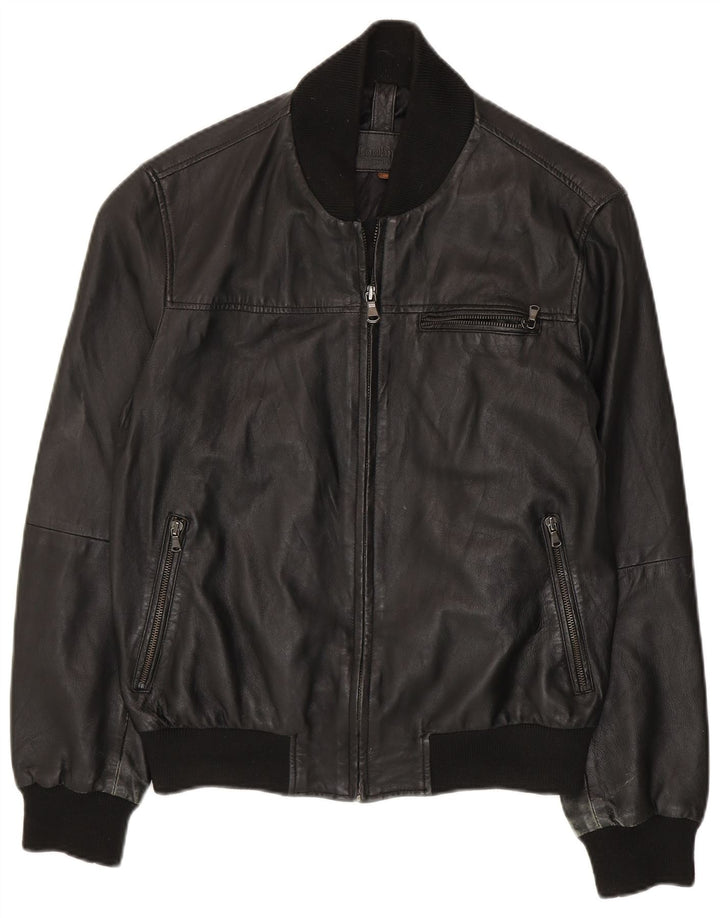CONBIPEL Mens Leather Jacket IT 50 Large Black Leather