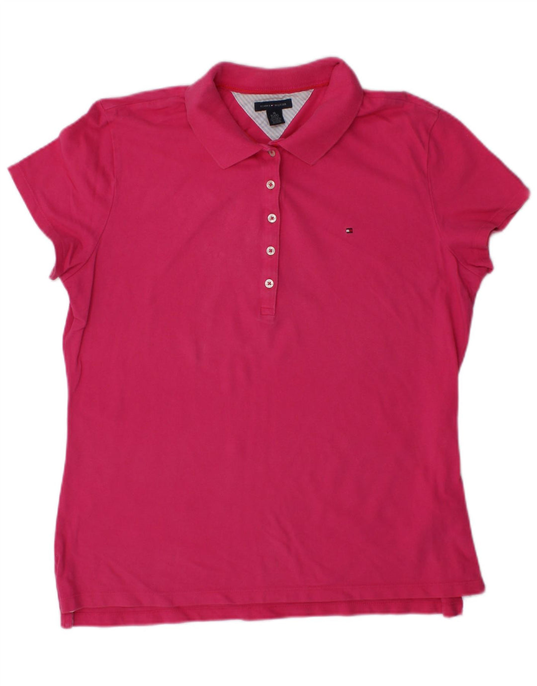 Tricou polo TOMMY HILFIGER pentru femei UK 18 XL bumbac roz