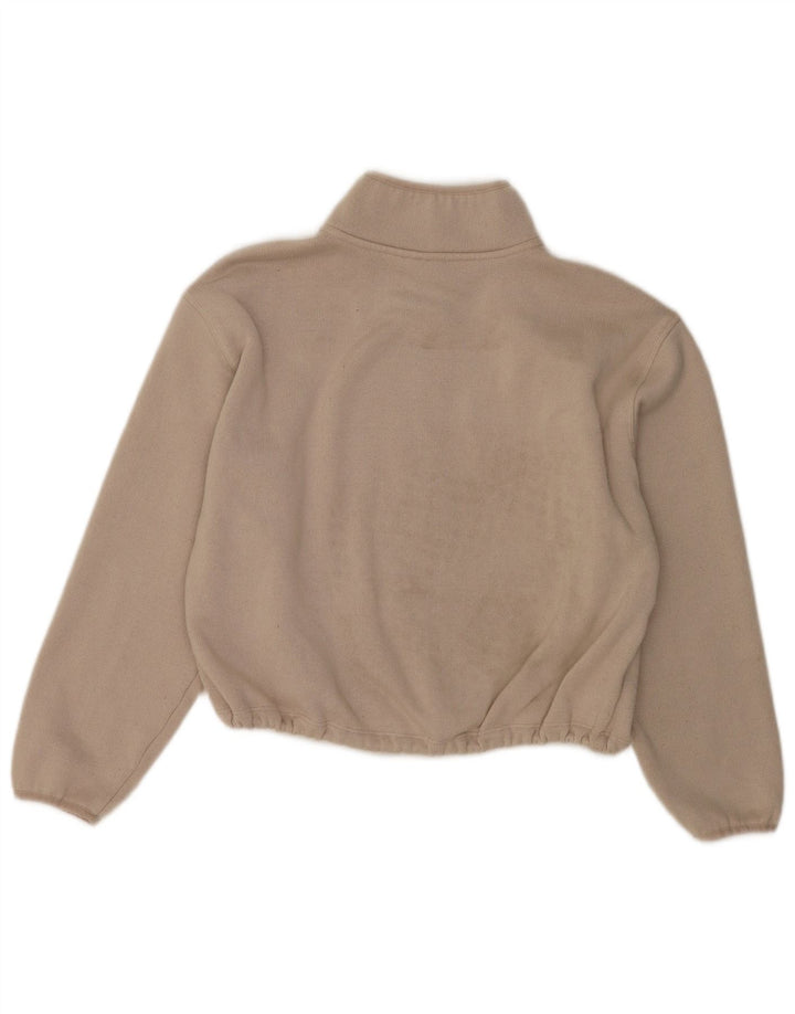 Pulover pentru damă Dkny, crop oversize, cu fermoar și gât, UK 14 Medium White