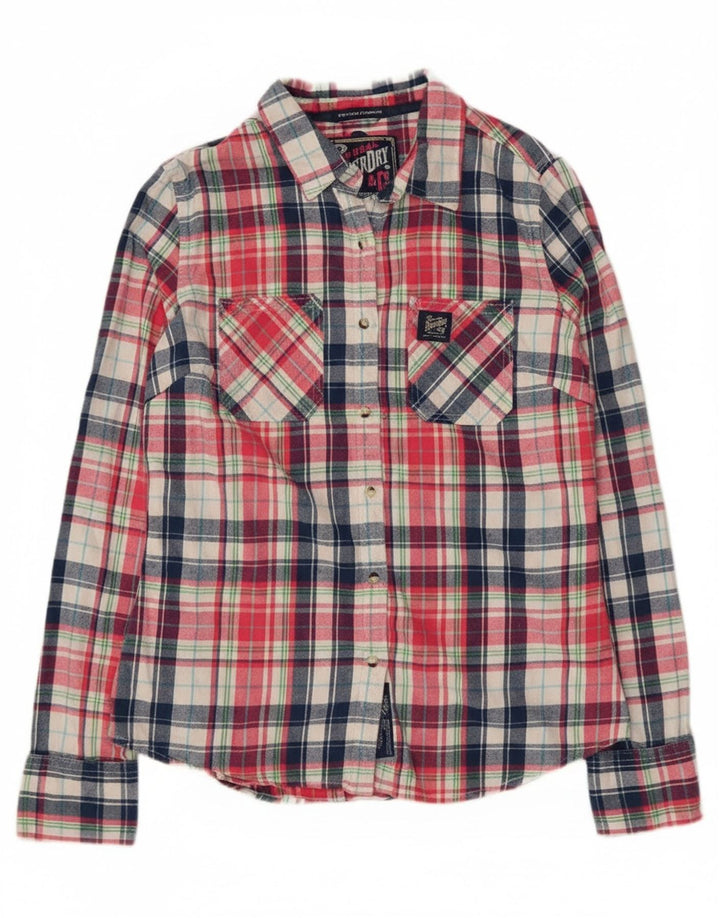 Cămașă de flanel Superdry Classic Fit UK 12 Bumbac multicolor mediu