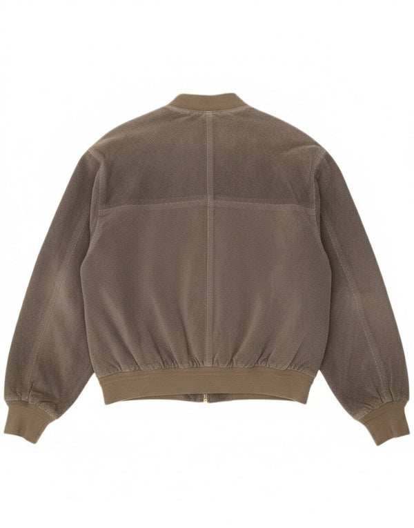 Jachetă Bomber Vintage pentru bărbați din piele intoarsa IT 52 XL gri