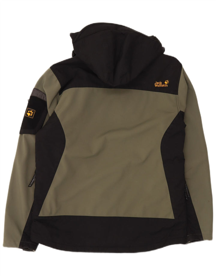 JACK WOLFSKIN Jachetă de vânt pentru bărbați UK 36/38 Medium Kaki Colorblock