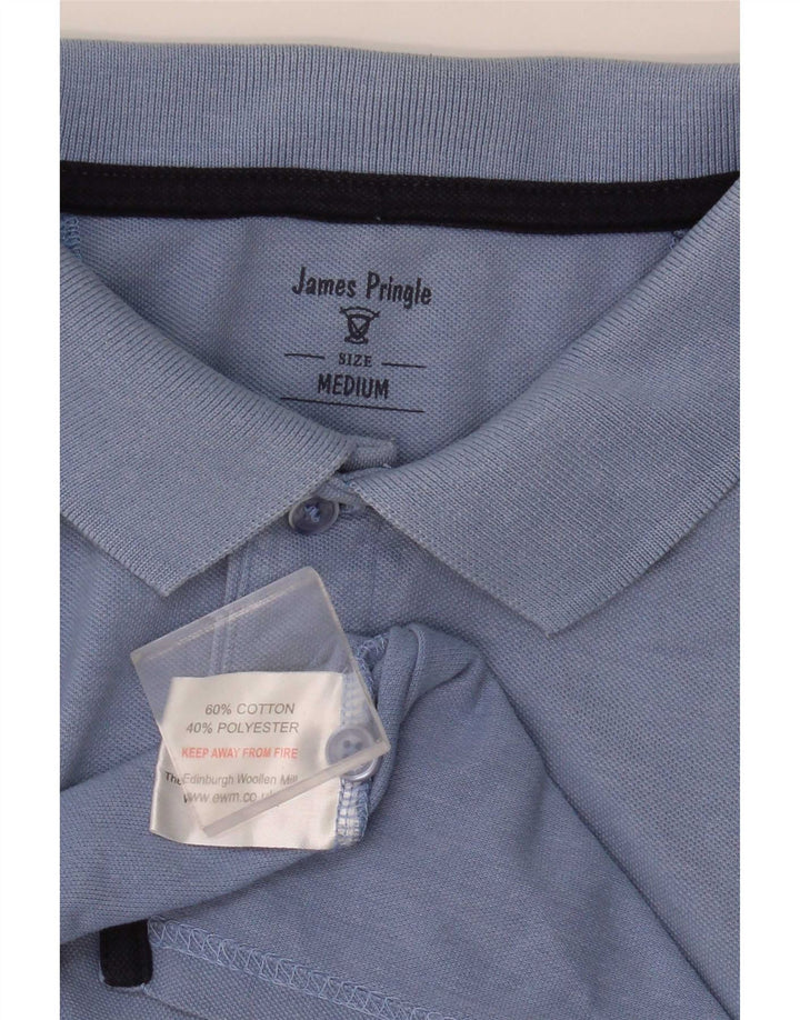 Tricou polo pentru bărbați James Pringle, bumbac albastru mediu