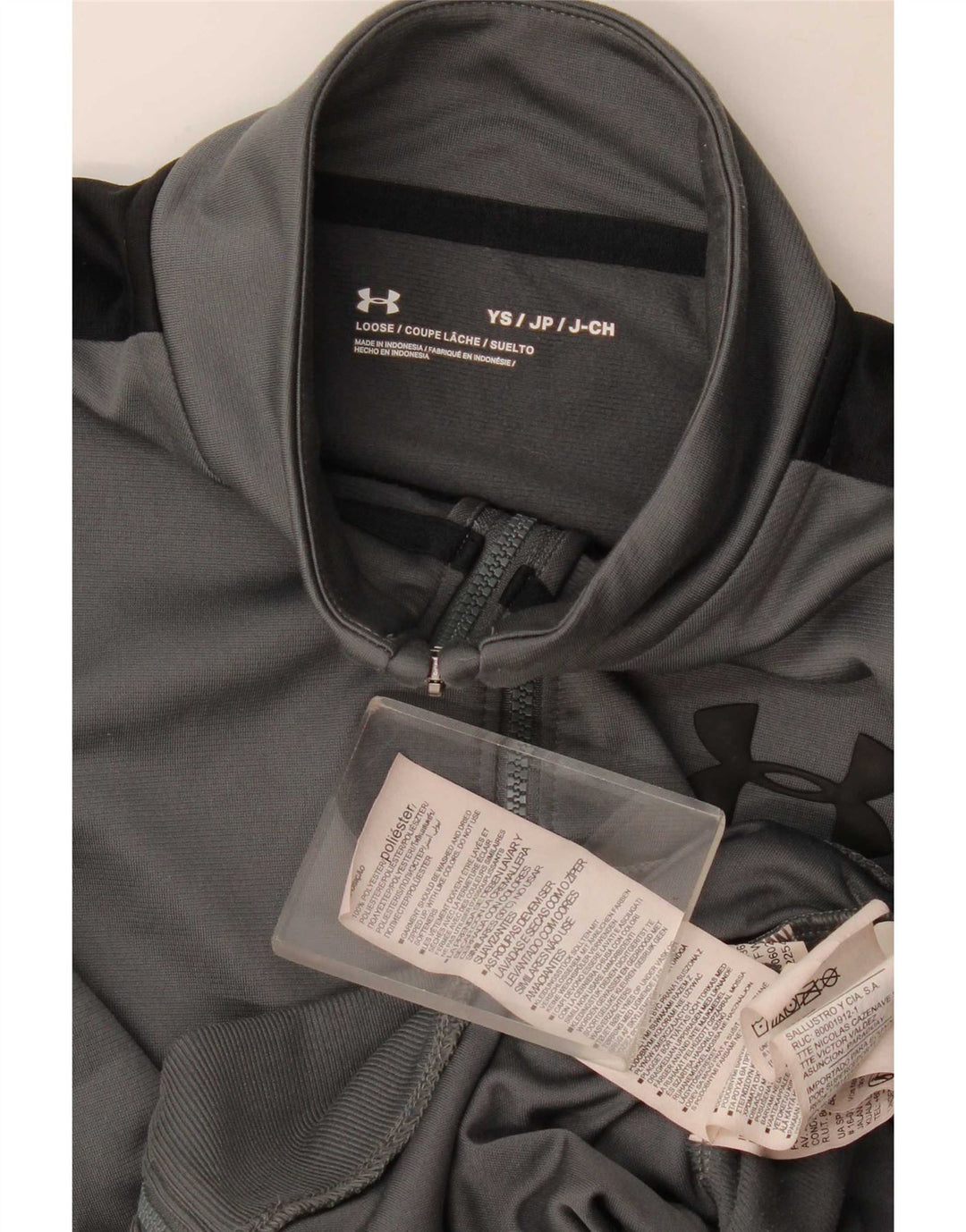 Jachetă de trening pentru băieți Under Armour 7-8 ani, gri mic, color block