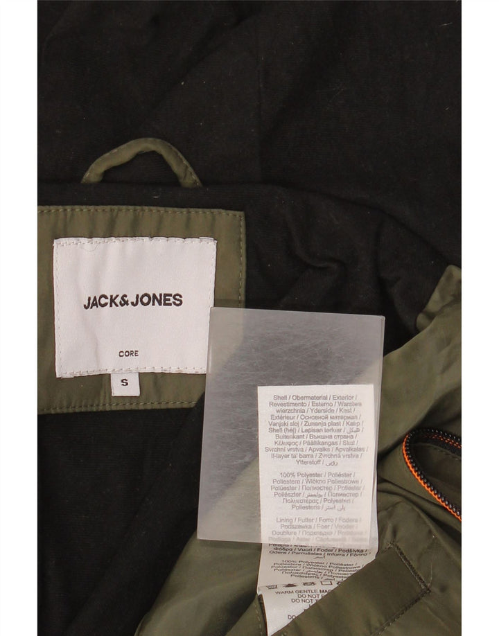 Jack & Jones jachetă de vânt cu glugă pentru bărbați UK 36 Poliester kaki mic