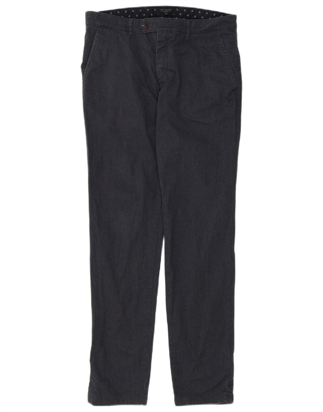 Pantaloni de costum slim pentru bărbați Ted Baker L32 L30 poliester gri