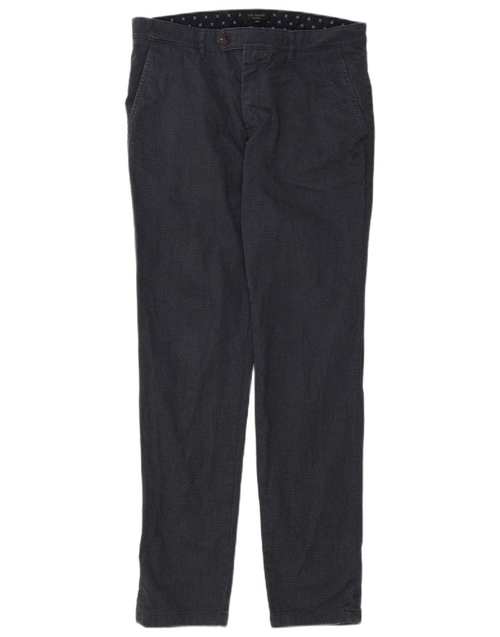 Pantaloni de costum slim pentru bărbați Ted Baker L32 L30 poliester gri