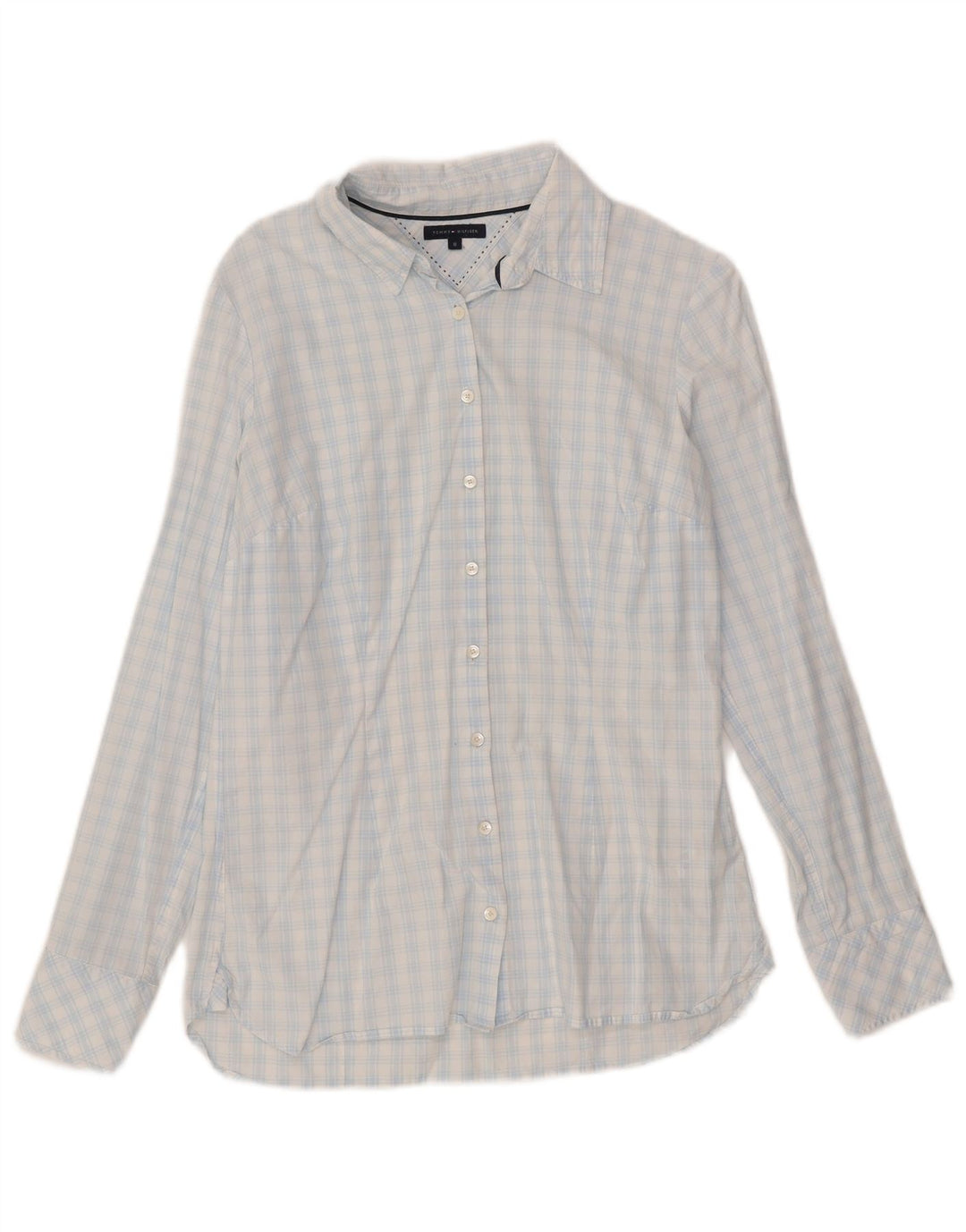Cămașă Tommy Hilfiger pentru femei US 8 Medium Blue Check Bumbac