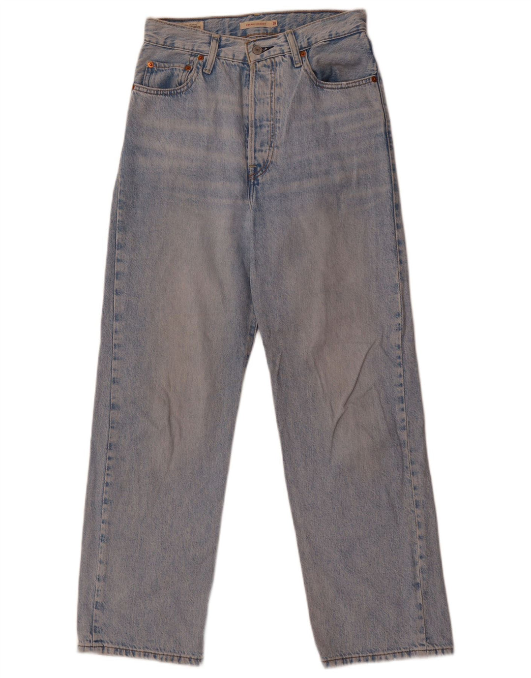 Blugi drepti pentru femei Levi's Ribcage W28 L27 Bumbac albastru