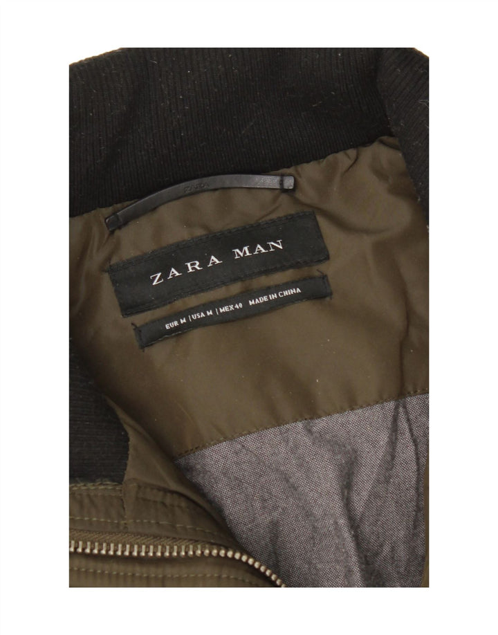 Jachetă căptușită pentru bărbați Zara UK 38 Medium Khaki