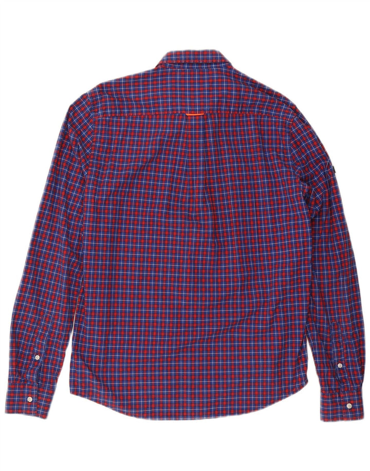 Cămașă pentru bărbați SUPERDRY, bumbac caros albastru mediu