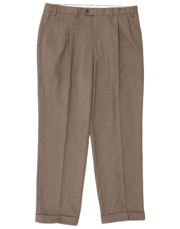 Pantaloni de costum pentru bărbați Marks & Spencer L36 L31 poliester gri