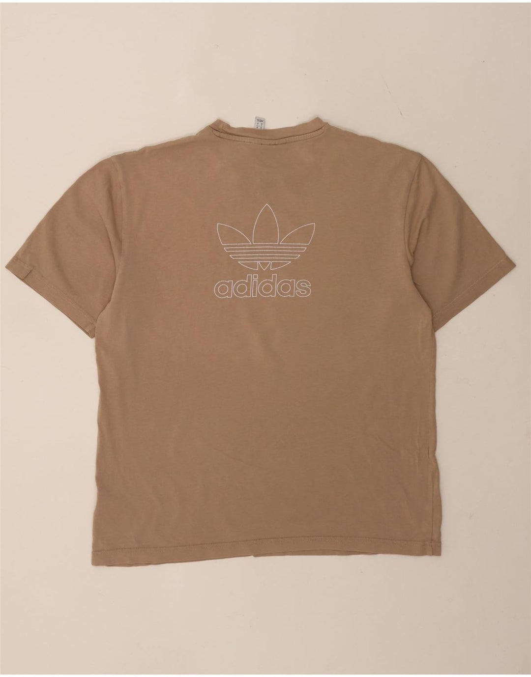 Tricou grafic pentru bărbați Adidas Top Mediu Bej Bumbac